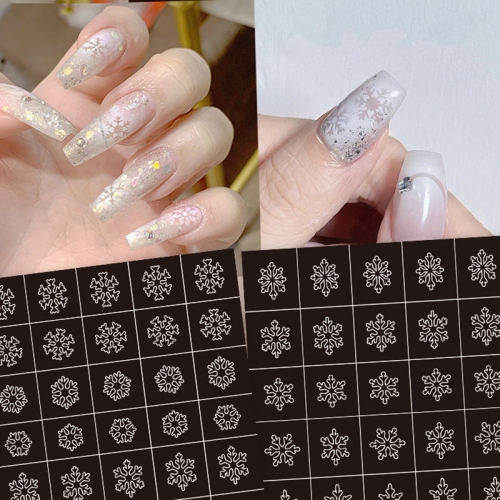 Hollowed snowflakes nail stickers