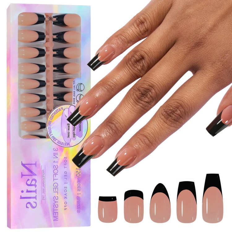 150pcs/set Charming French Ballet Wearable Seamless Nail Tips Press On Nail