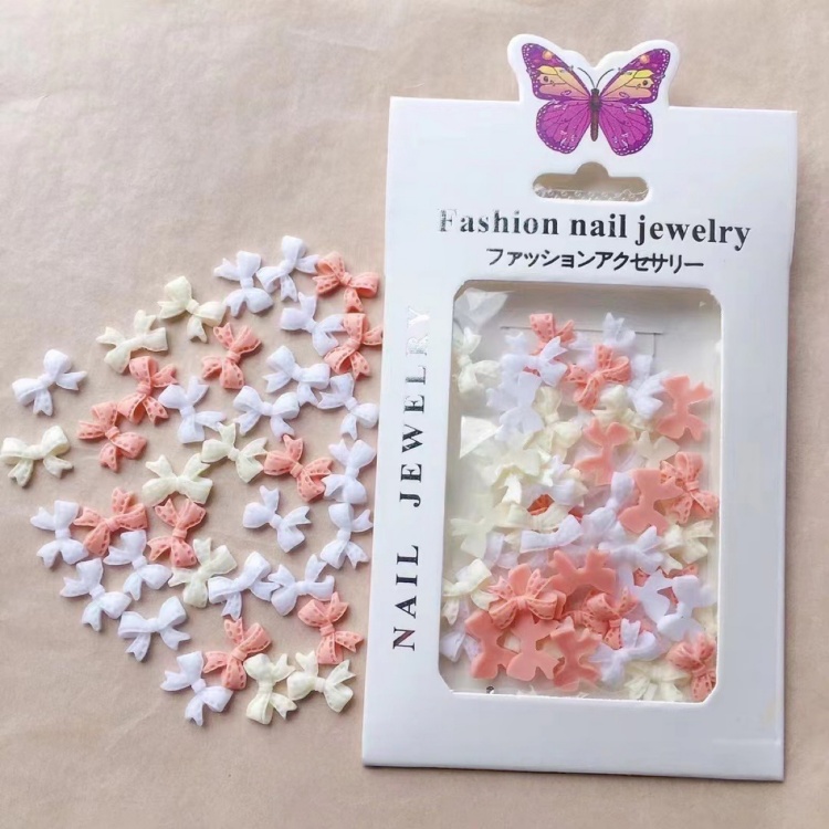 12 Options White Black Pink Colorful Resin Nail Arts Ribbon Jewelry