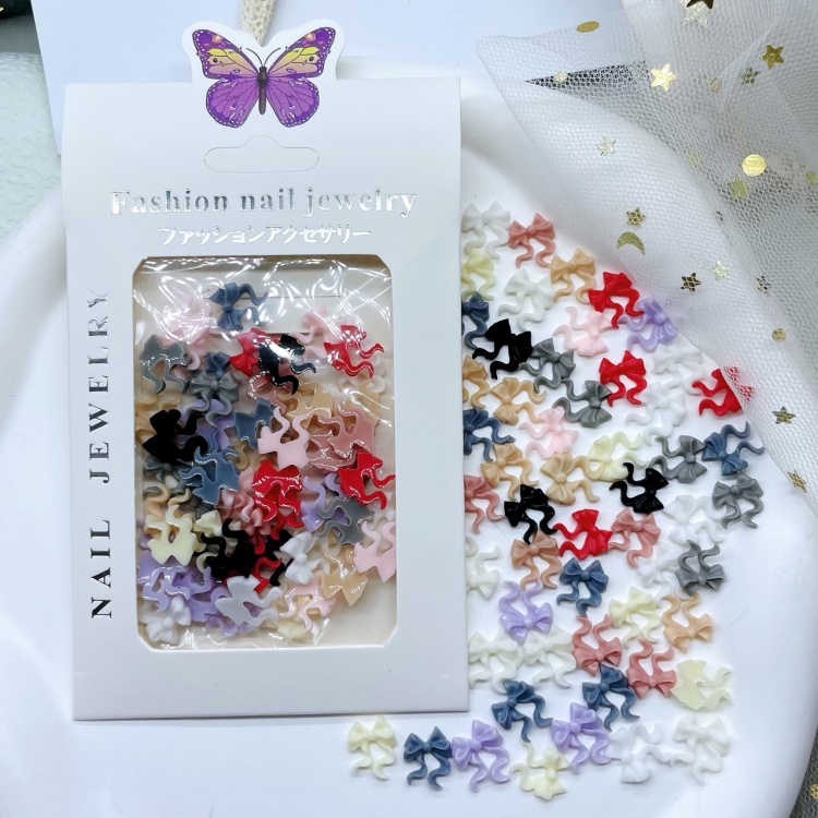 12 Options White Black Pink Colorful Resin Nail Arts Ribbon Jewelry