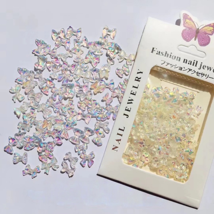 12 Options White Black Pink Colorful Resin Nail Arts Ribbon Jewelry