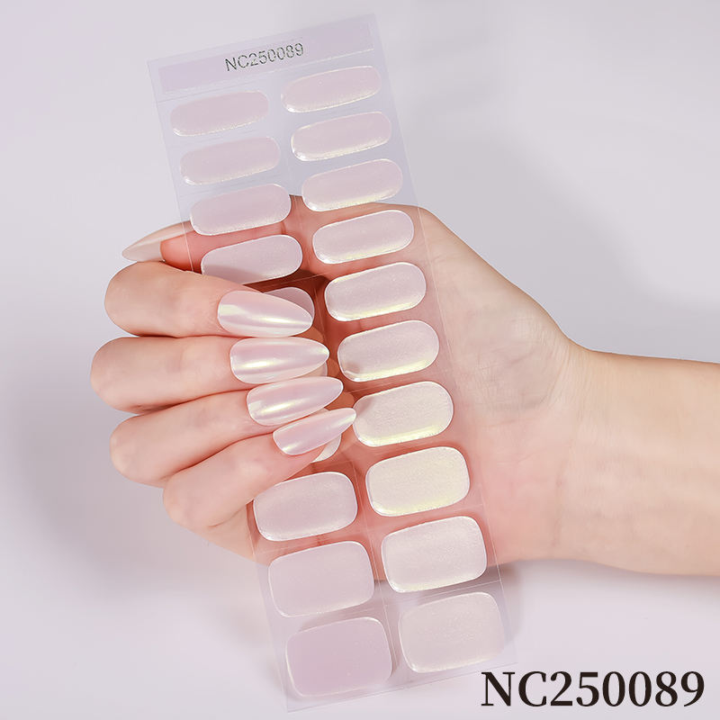 S-shaped Cateye Half-baked Eco-Friendly Spring Fresh Transparent Daisy UV Semi-cured Gel Nail Sticker