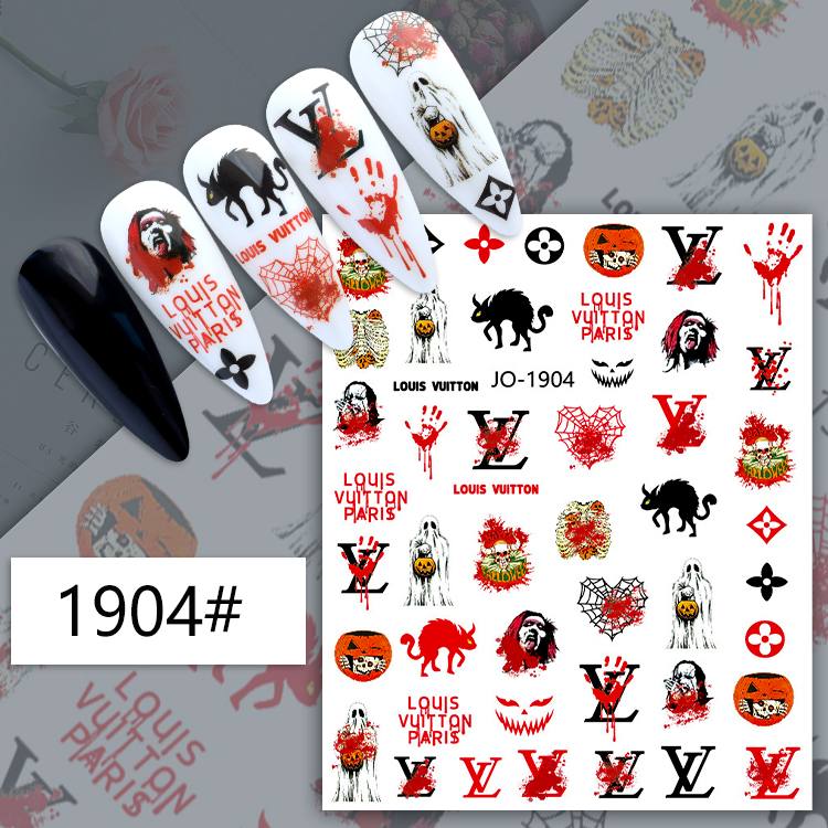 Adhesive Spider Ghost Horror Nail Decals