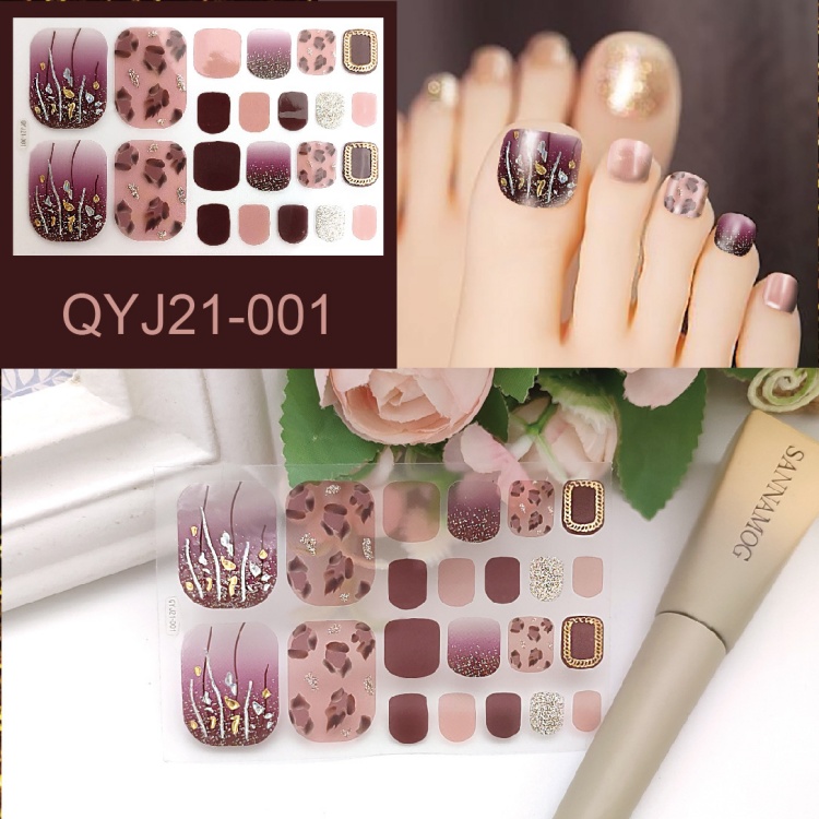 OEM/Wholesale Colorful Design Foot Toe Nail Wraps Stickers