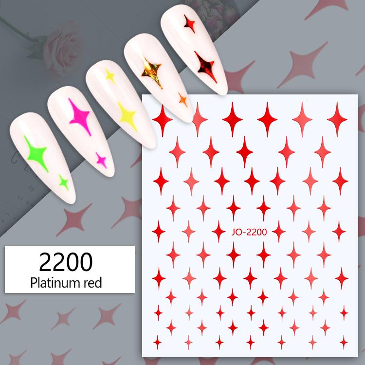 Star asterism 12 color Nail Art Stickers