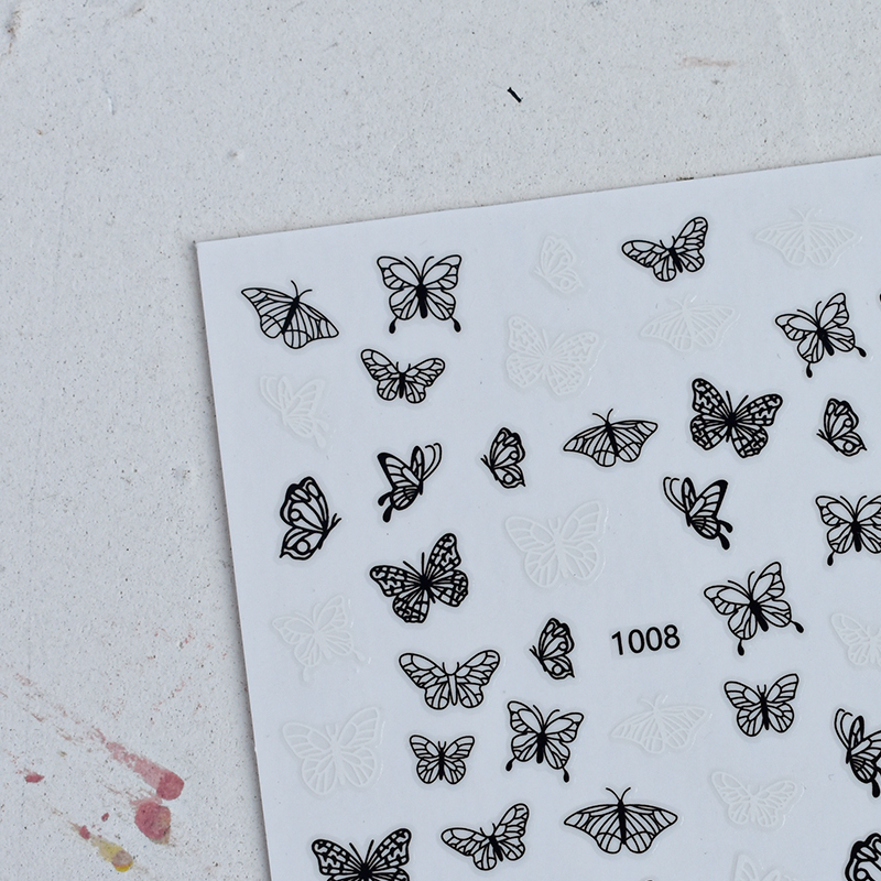 Adhesive Pegasus Meteor Butterfly Nail Stickers