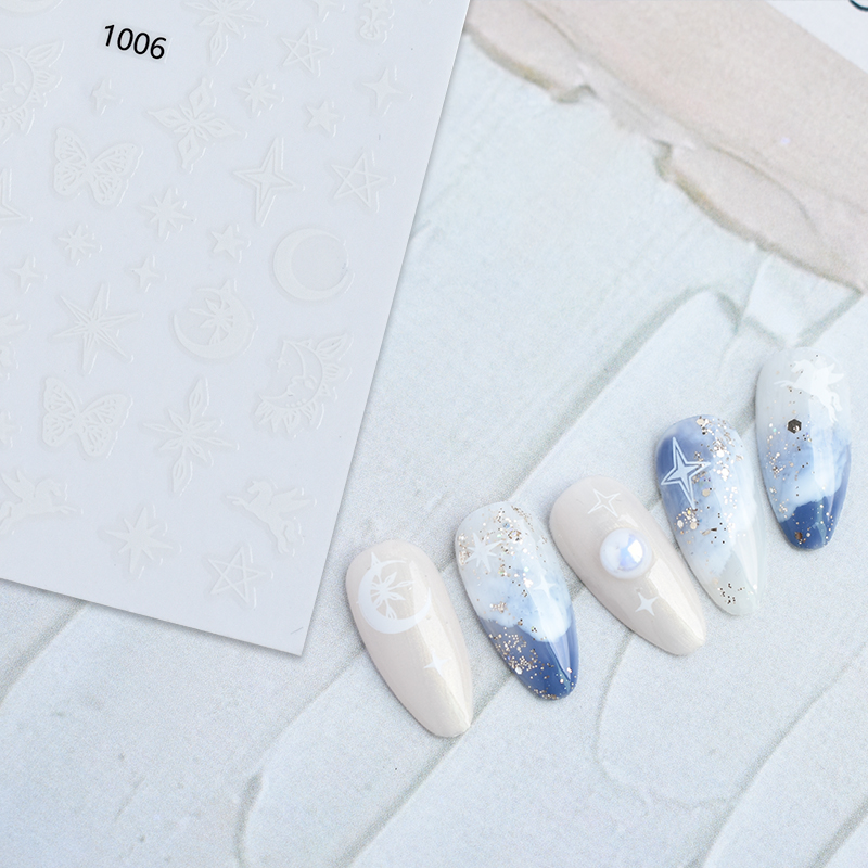Adhesive Pegasus Meteor Butterfly Nail Stickers