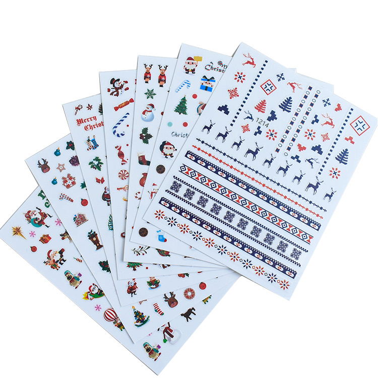 Christmas nail art candy canes