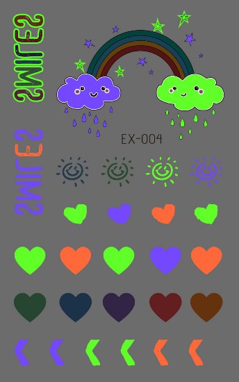 Uv glitter tattoos