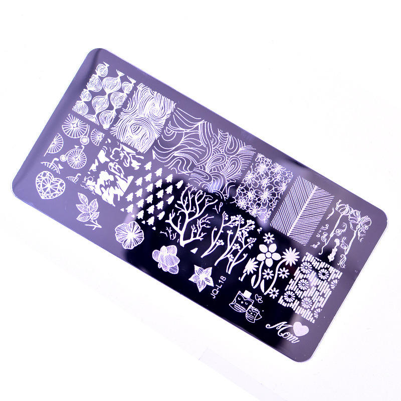 Stainless Steel Flower Furniture Sea Animal Nail Art Stamping Plate