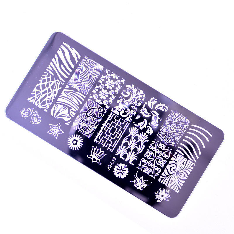 Stainless Steel Flower Furniture Sea Animal Nail Art Stamping Plate