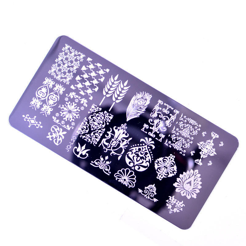 Stainless Steel Flower Furniture Sea Animal Nail Art Stamping Plate