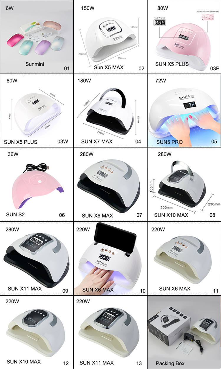 64W Pink White sun x1 Cordless Nail UV Nail Lamp