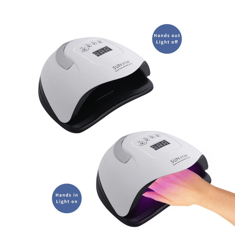 180W Pink White Fast Drying Sun x7 Plus UV Nail Lamp