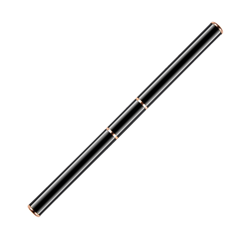 Metal Black Rose Gold Double Acrylic Head Nail Art Painting Brush Set