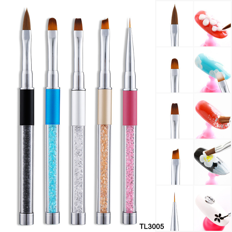 Professional Kolinsky Acrylic Nail Art Drawing Brush Set