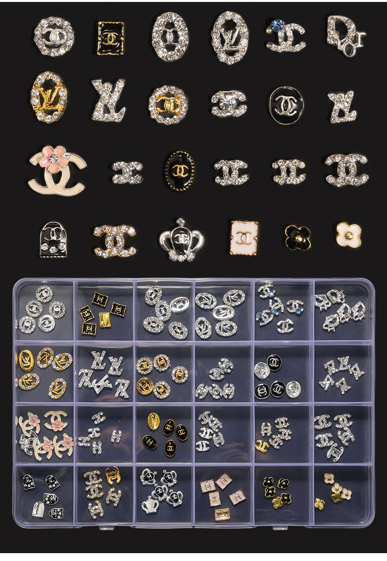 Wholesale Caws Luxury Designer Flat Back Rhinstone Diamond Charms