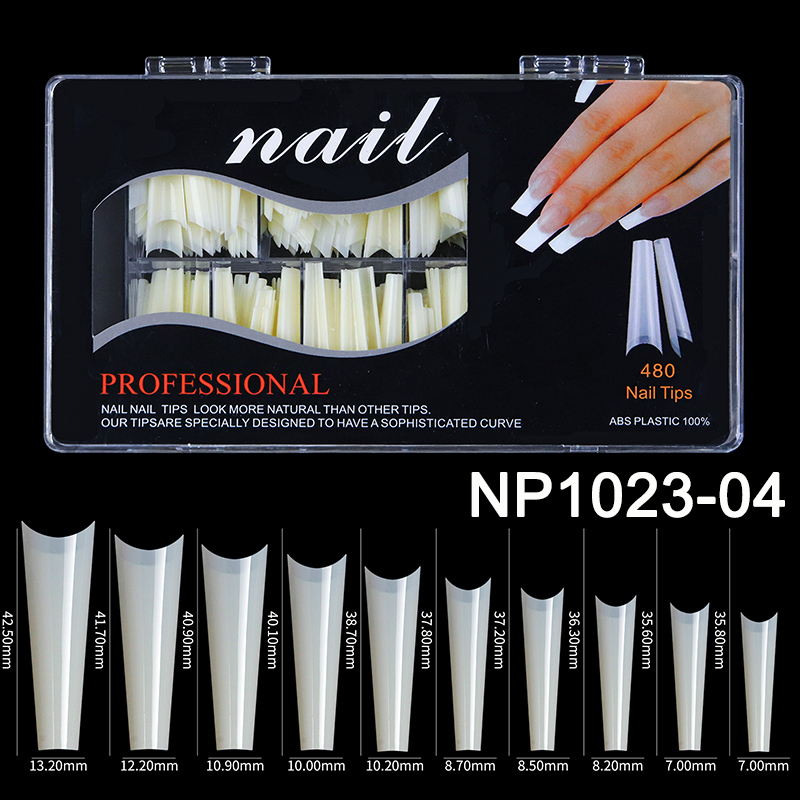  400 to 500 PCS Clear White Extra Long Ballet Soft ABS Nail Tips