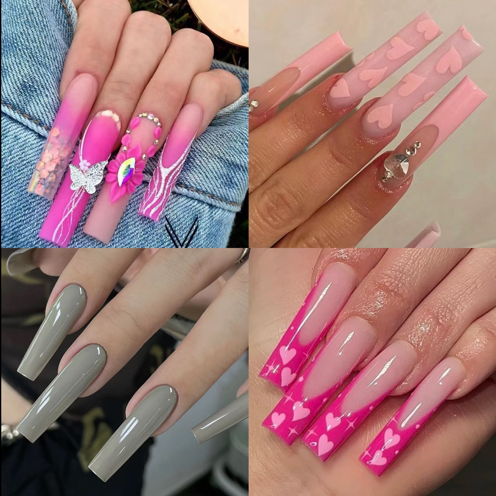  400 to 500 PCS Clear White Extra Long Ballet Soft ABS Nail Tips
