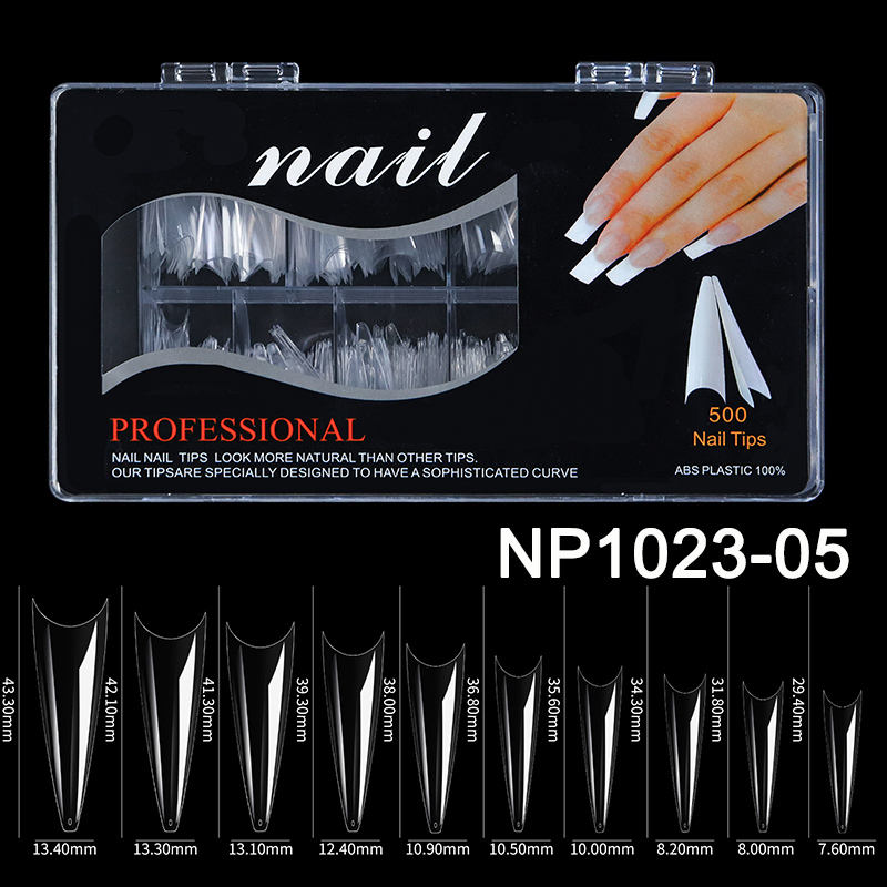  400 to 500 PCS Clear White Extra Long Ballet Soft ABS Nail Tips