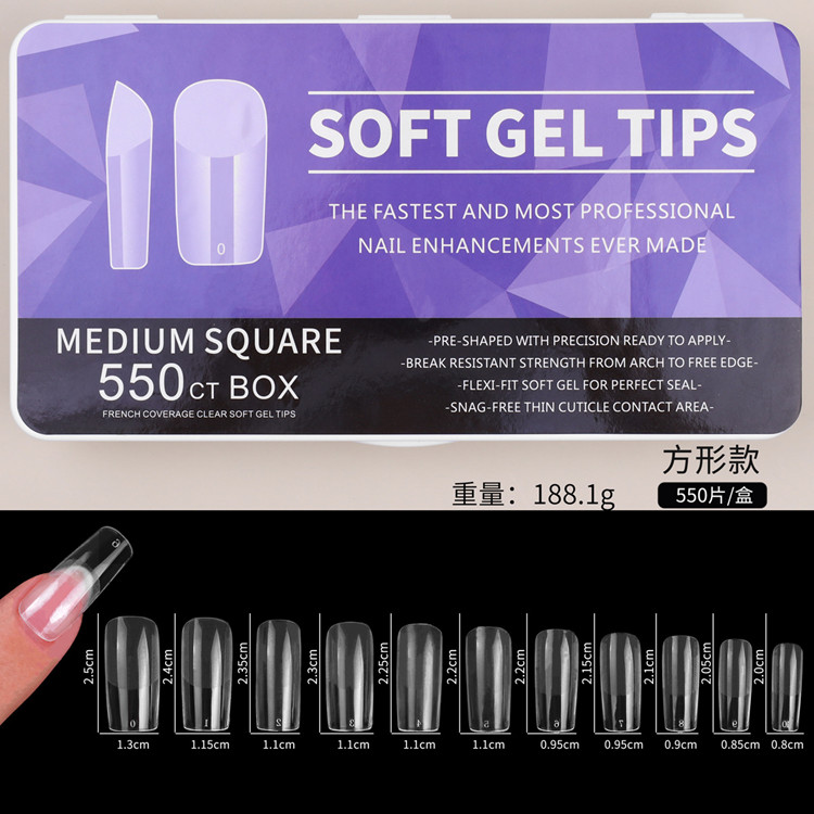 Full Cover DIY False Stiletto Soft Gel Nail Extension Tips