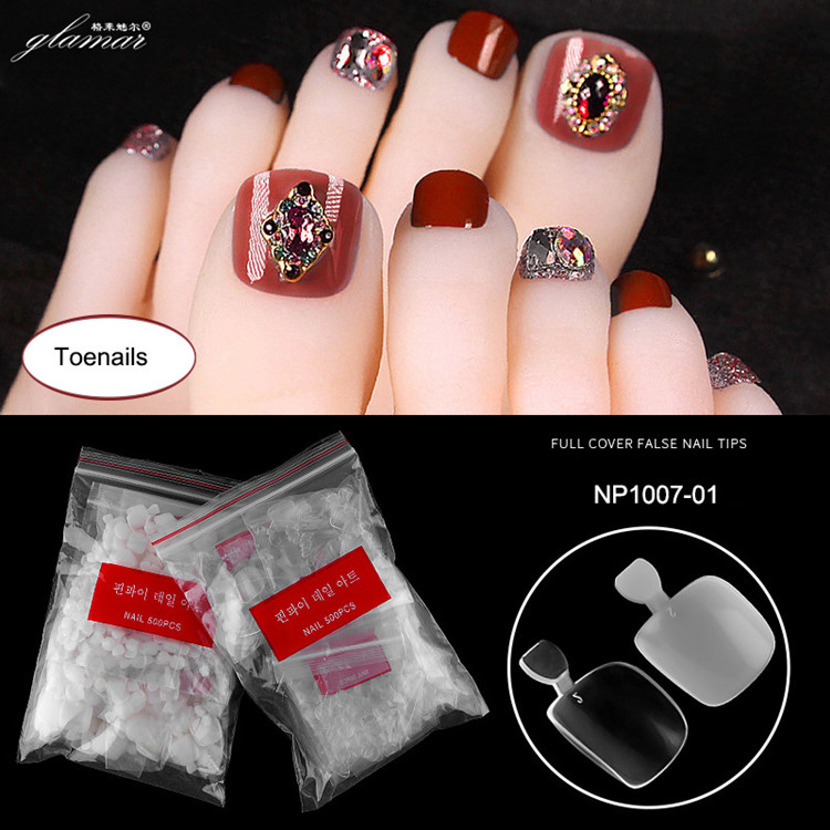 Wholesale Design Natural Artificial False Toe Nails