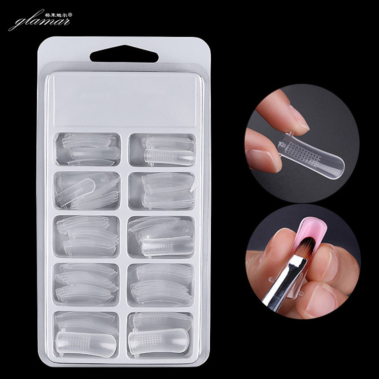 Transparent Artificial Extension Handmade False Half Cover Nails Gel Model