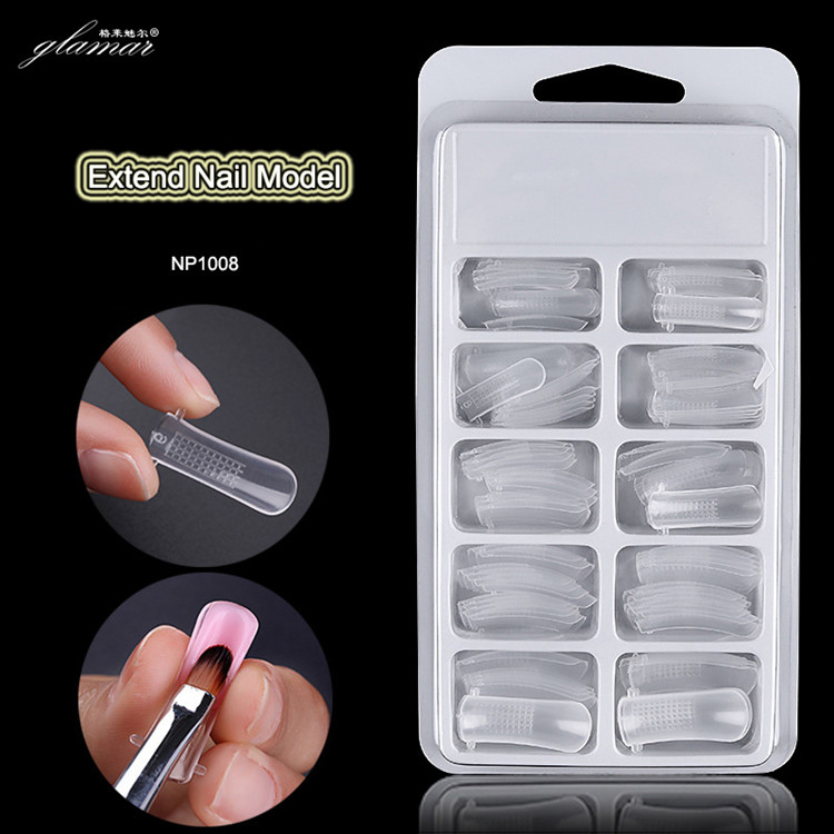 Transparent Artificial Extension Handmade False Half Cover Nails Gel Model