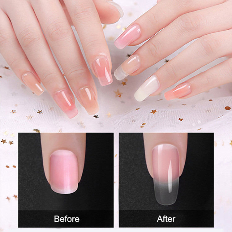 Transparent Artificial Extension Handmade False Half Cover Nails Gel Model