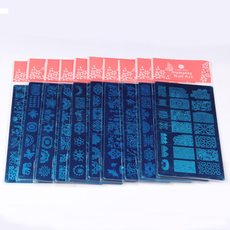Wholesale Stainless Steel 20 Flower Pattern Nail Art Stamping Plates Set