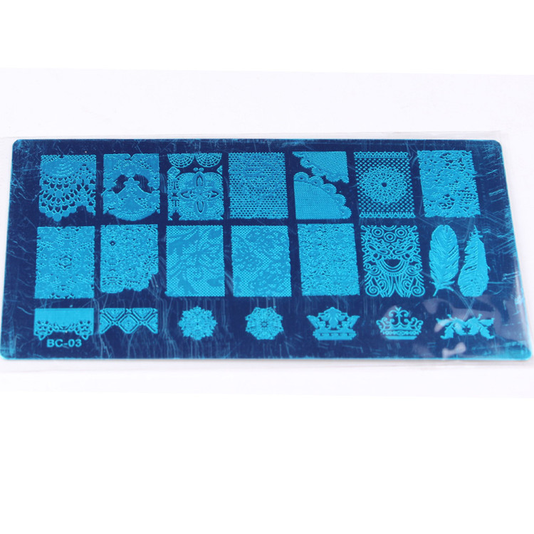 Wholesale Stainless Steel 20 Flower Pattern Nail Art Stamping Plates Set