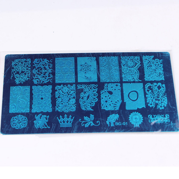 Wholesale Stainless Steel 20 Flower Pattern Nail Art Stamping Plates Set