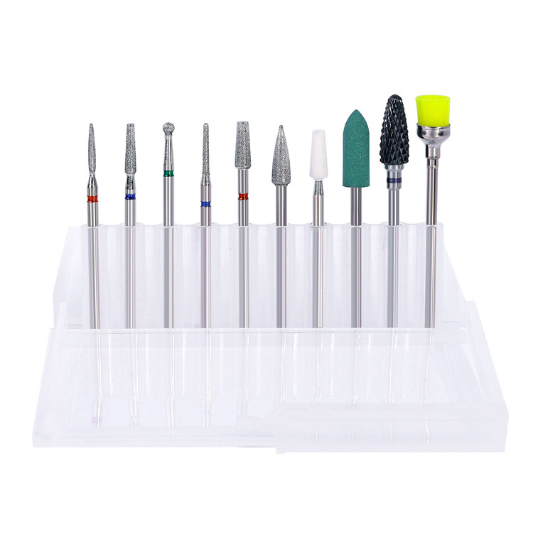 Electric Manicure Diamond Tungsten Steel Nail Drill Bits Kits