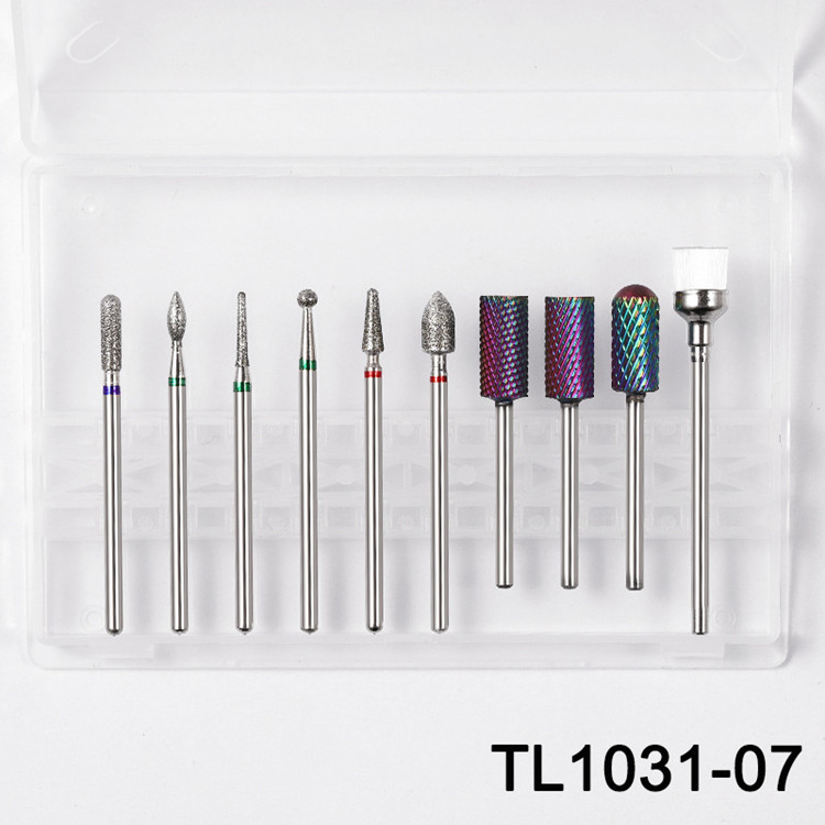 Electric Manicure Diamond Tungsten Steel Nail Drill Bits Kits