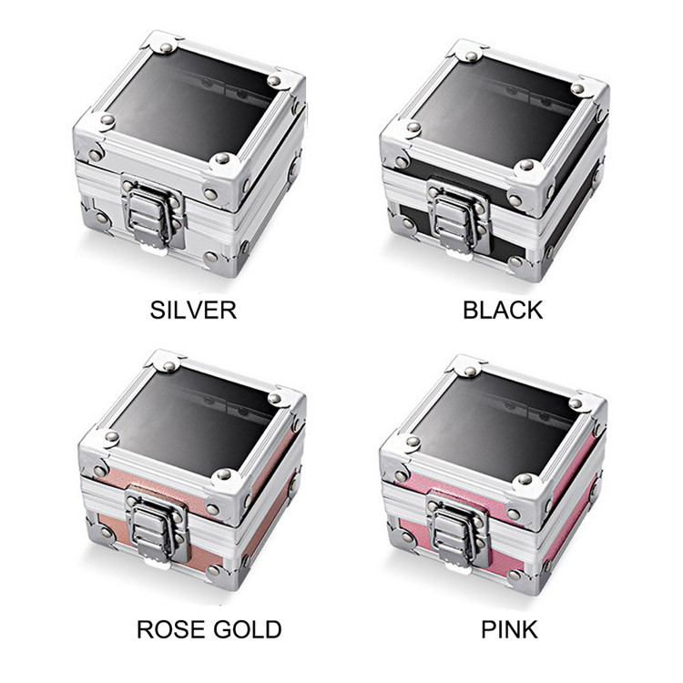Ceramic Silver Black Nail Art Drill Bits Tool Storage Box
