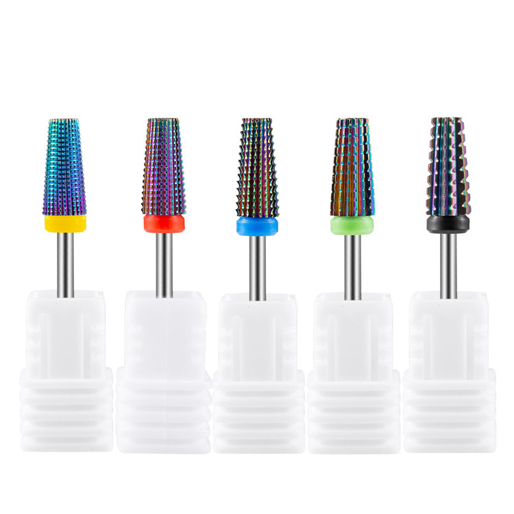 Diamond Rainbow Gold Tungsten Steel Nail Drill Bits Kits