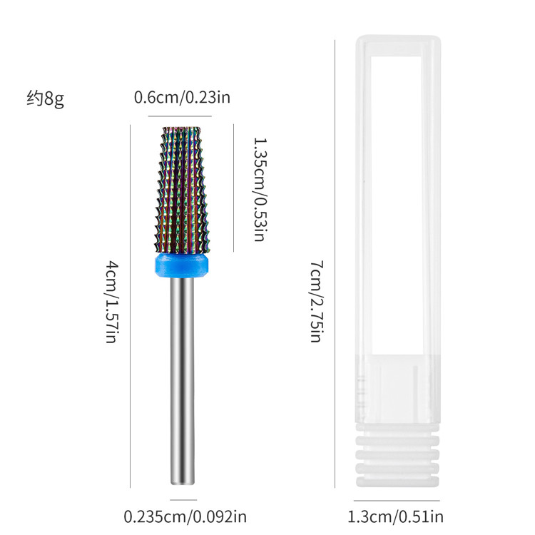 Diamond Rainbow Gold Tungsten Steel Nail Drill Bits Kits
