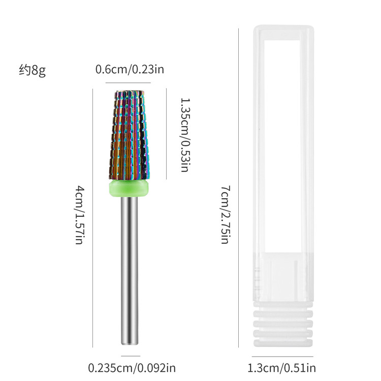 Diamond Rainbow Gold Tungsten Steel Nail Drill Bits Kits