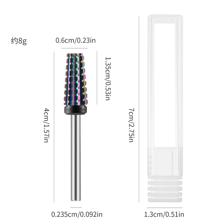 Diamond Rainbow Gold Tungsten Steel Nail Drill Bits Kits