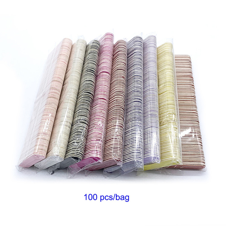 Disposable Double Side Black Purple Pink Custom Size Mini Nail File