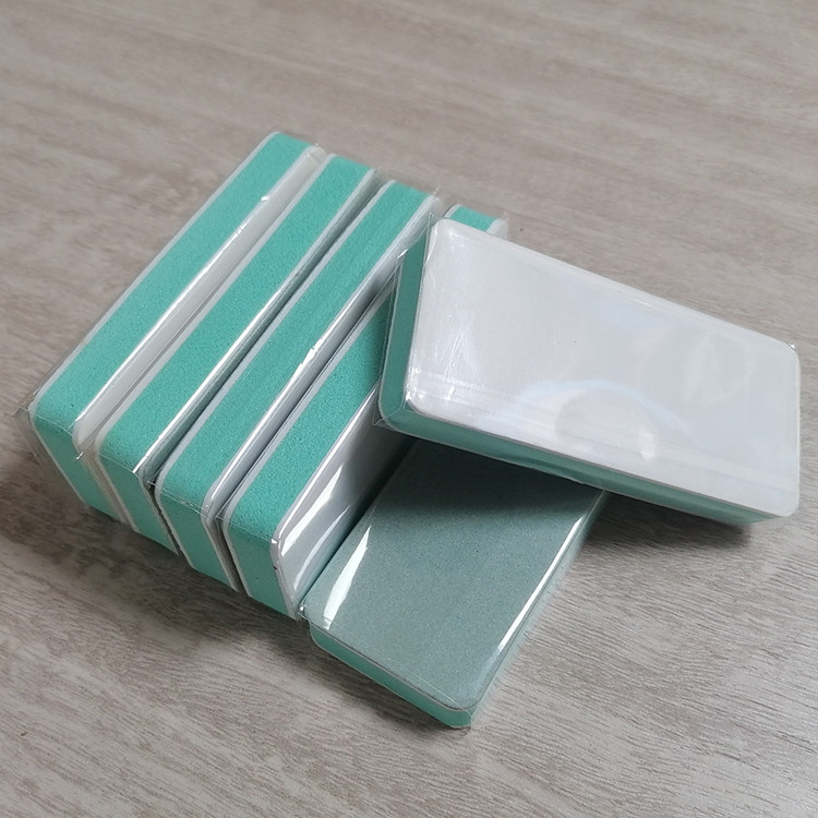 Duel Side 600/3000 Grit White Green Rectangle Buffing Block Sponge Nail Buffer