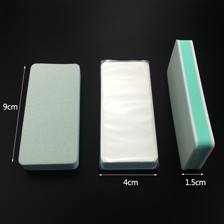 Duel Side 600/3000 Grit White Green Rectangle Buffing Block Sponge Nail Buffer