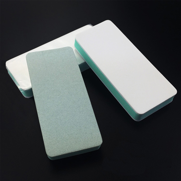 Duel Side 600/3000 Grit White Green Rectangle Buffing Block Sponge Nail Buffer