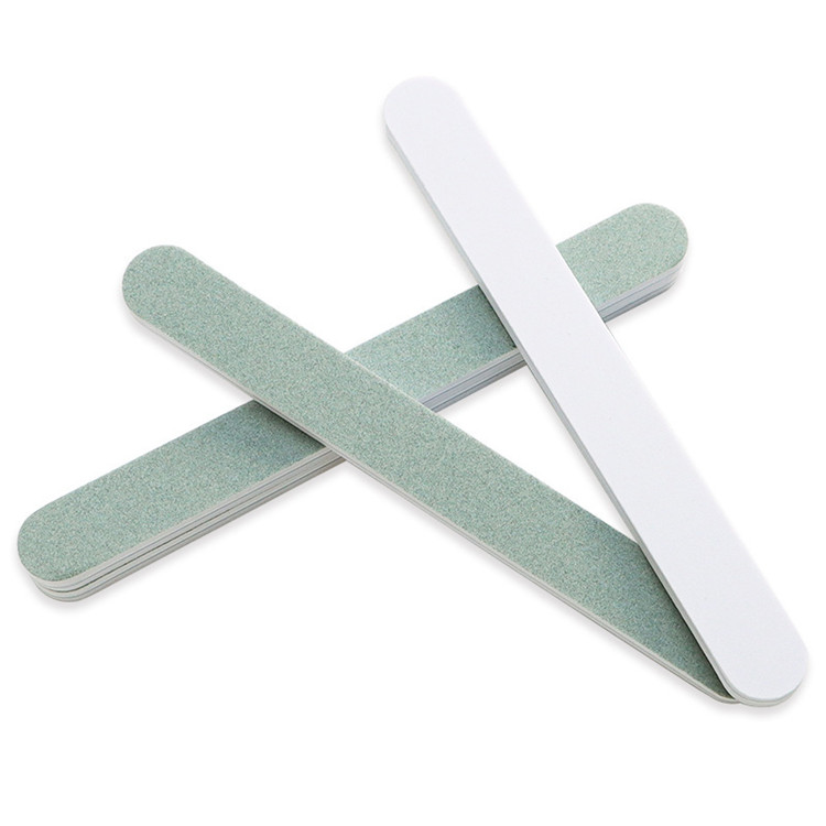 Green White Metal Jewelry Dual Side Nail Buffing Nail File