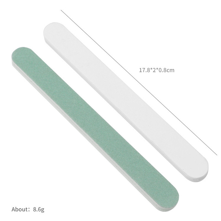 Green White Metal Jewelry Dual Side Nail Buffing Nail File