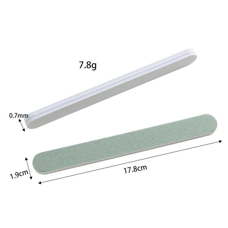 Green White Metal Jewelry Dual Side Nail Buffing Nail File