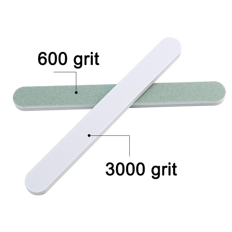 Green White Metal Jewelry Dual Side Nail Buffing Nail File