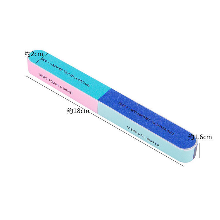 7 function Polishing Smooth Shining 4 side Rectangle Nail File and Buffer