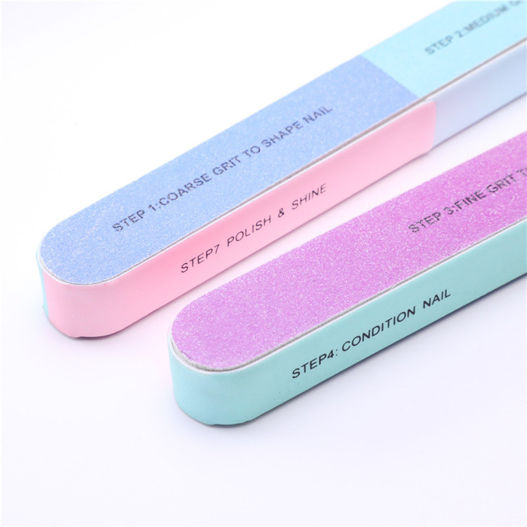 7 function Polishing Smooth Shining 4 side Rectangle Nail File and Buffer