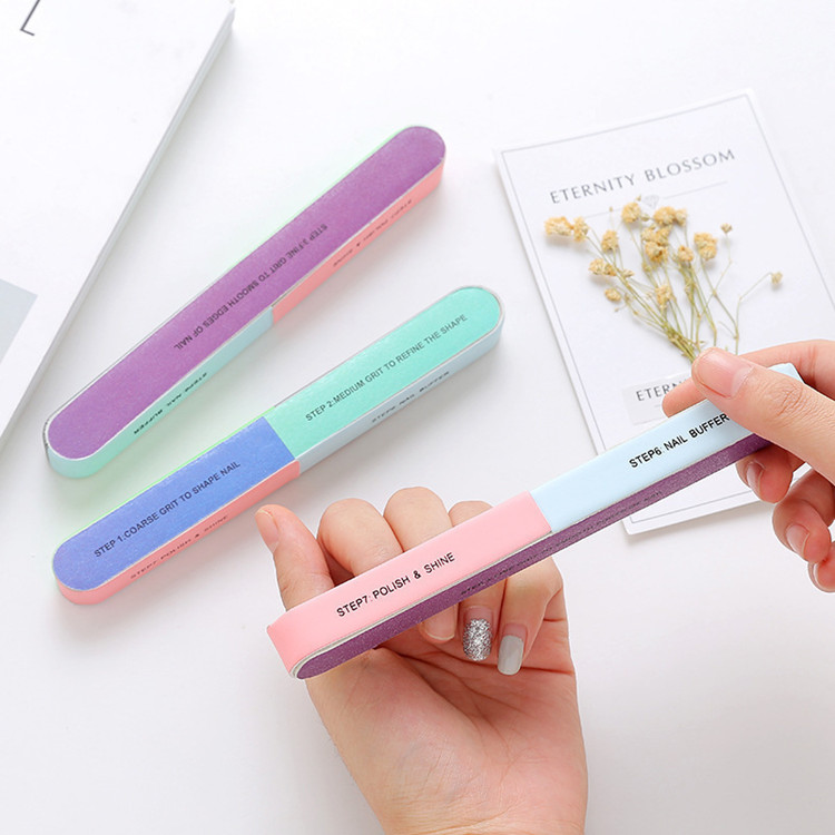 7 function Polishing Smooth Shining 4 side Rectangle Nail File and Buffer